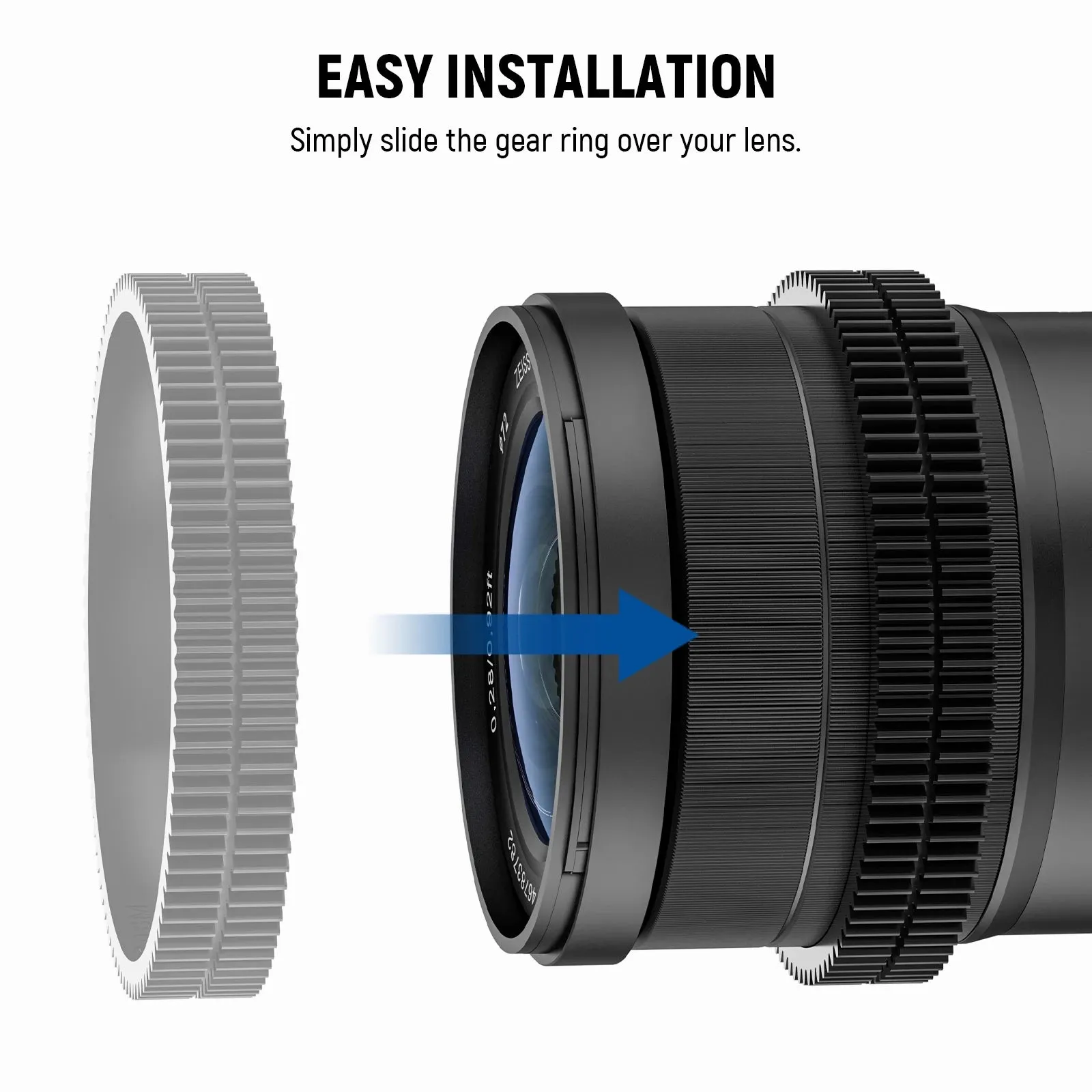 14pcs Seamless Follow Focus Gear Ring Set 0.8 Mod for 46.5 90mm Lenses