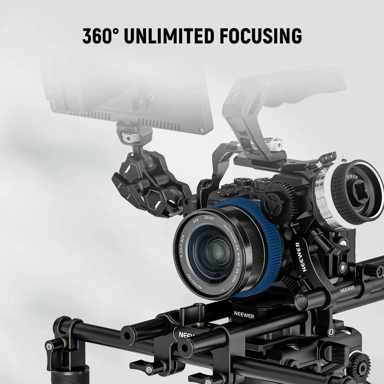 14pcs Seamless Follow Focus Gear Ring Set 0.8 Mod for 46.5 90mm Lenses