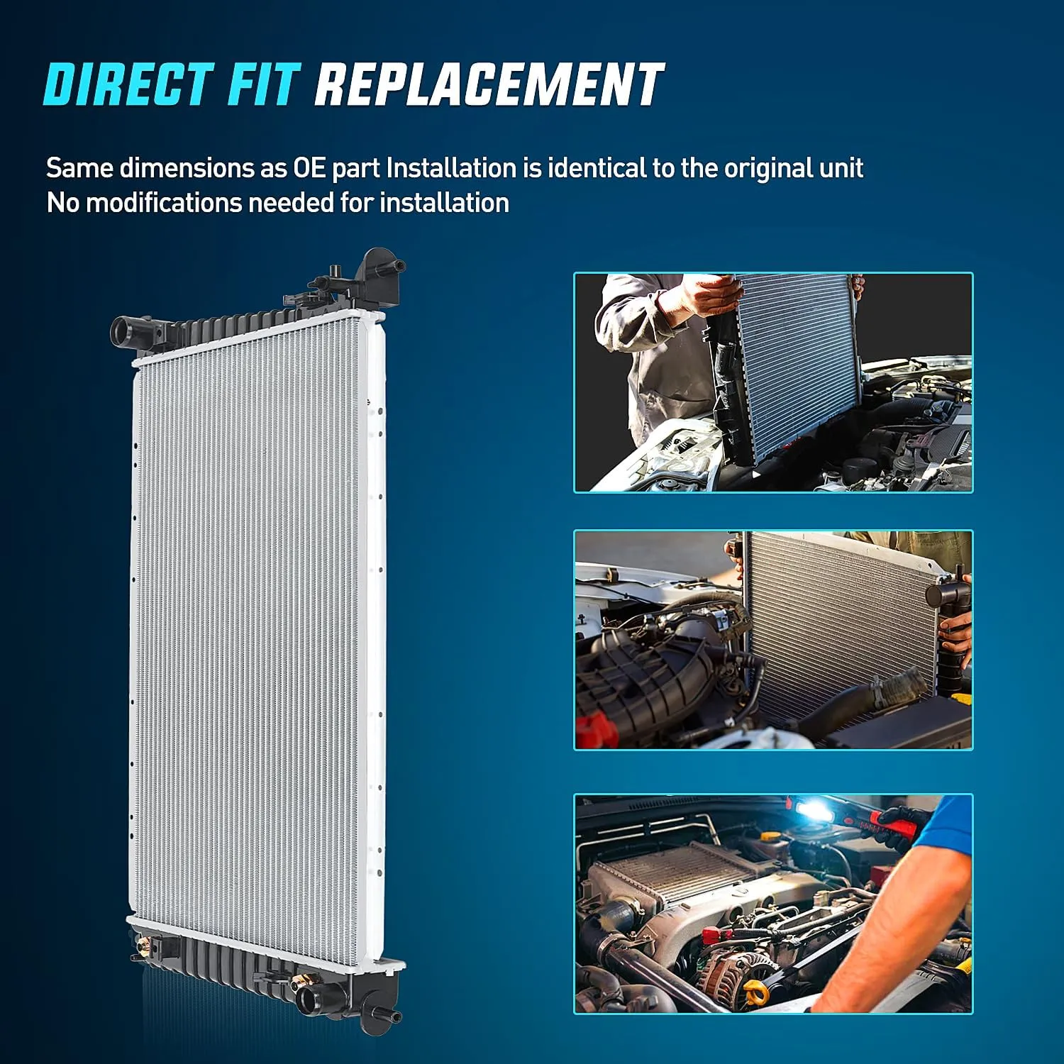 2005-2008 Ford F150 2004 Ford Expedition 4.6L 2004-2006 Ford Expedition 5.4L V8 2006-2008 Lincoln Mark LT 5.4L 2005-2008 Navigator 5.4L V8 Radiator