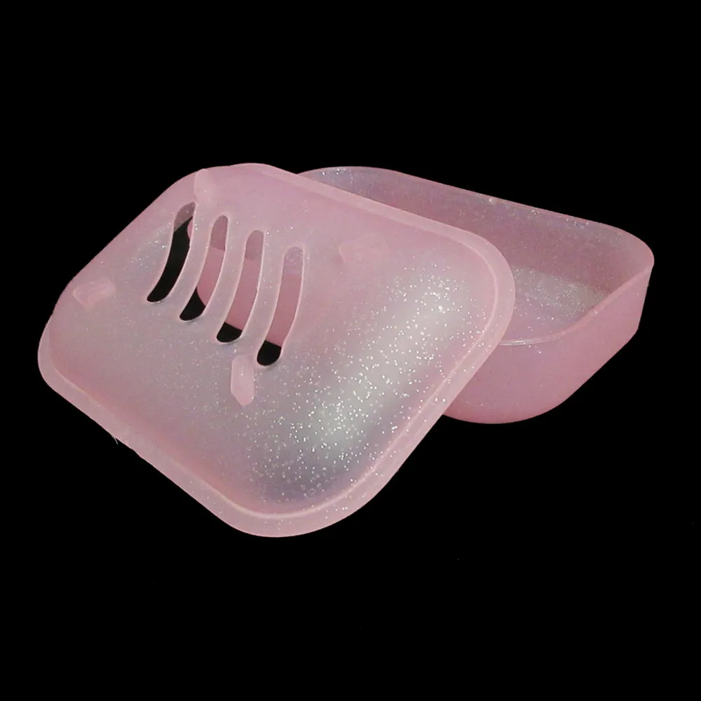6PC Travel Soap Container Dish Case Holder Box Wash Bathroom Home Camp Clean Dry