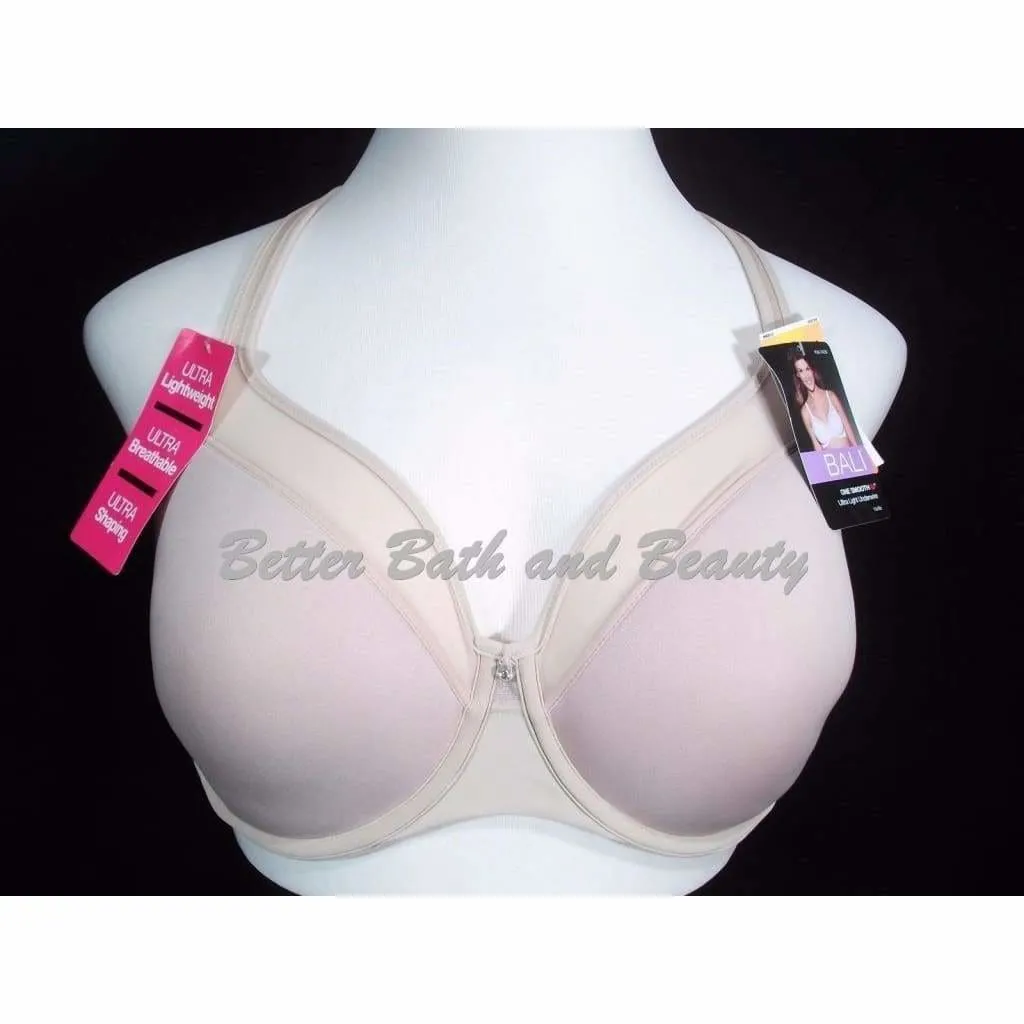 Bali 3439 One Smooth U Ultralight Illusion Neckline Underwire Bra 40C Nude NWT