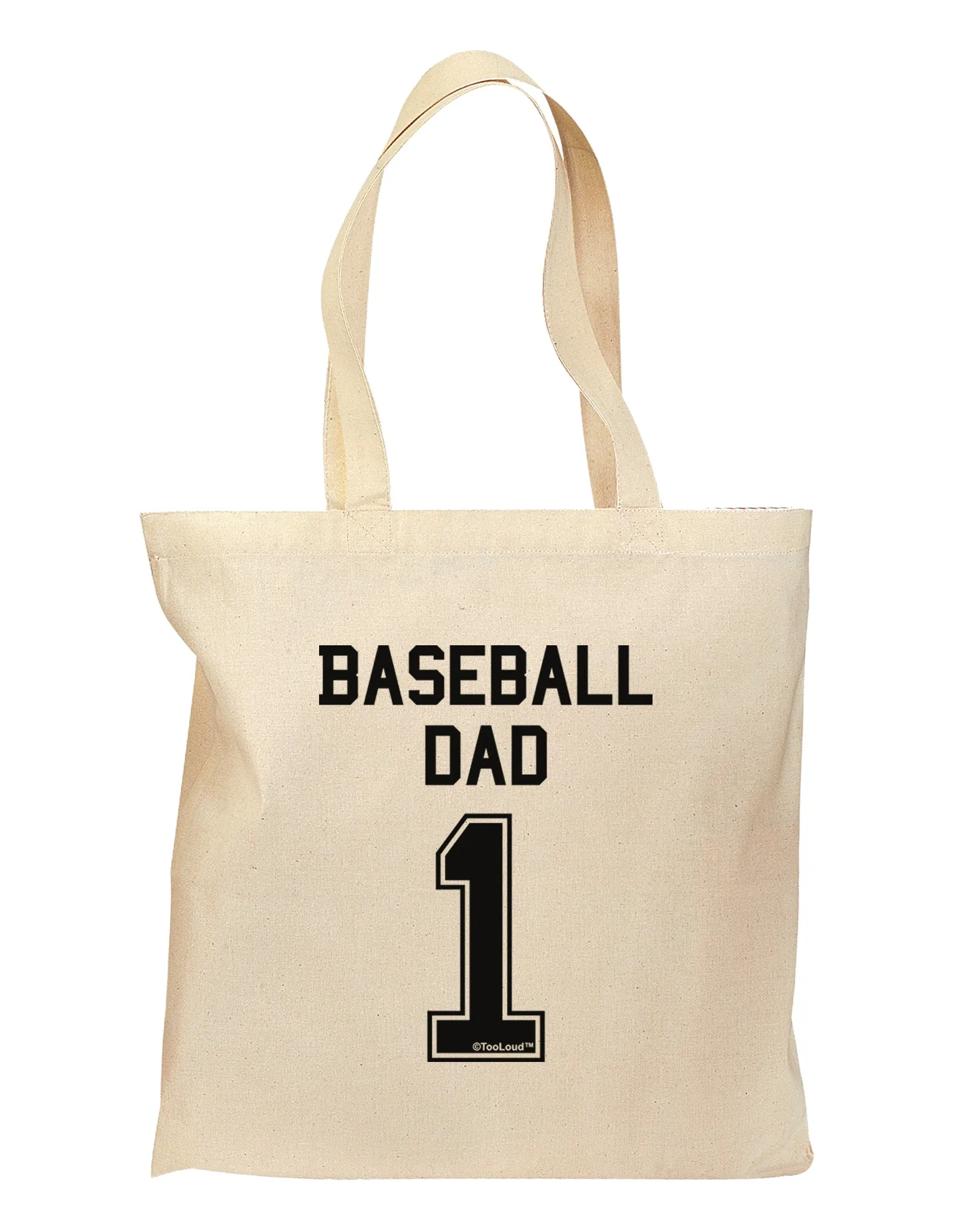 Baseball Dad Jersey Grocery Tote Bag by TooLoud
