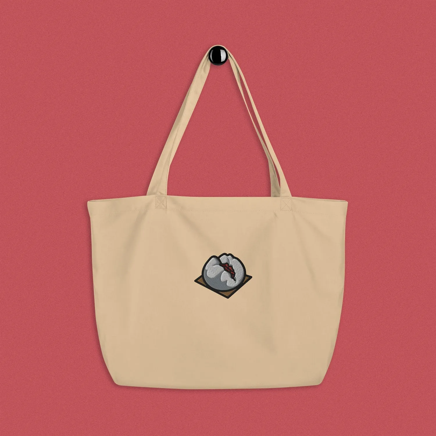 Char Siu Bao Embroidered Large Tote