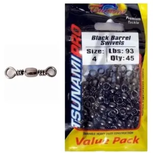 Dennett Black Crossline Swivel Barrel Nickle 15 Pack - Size 2