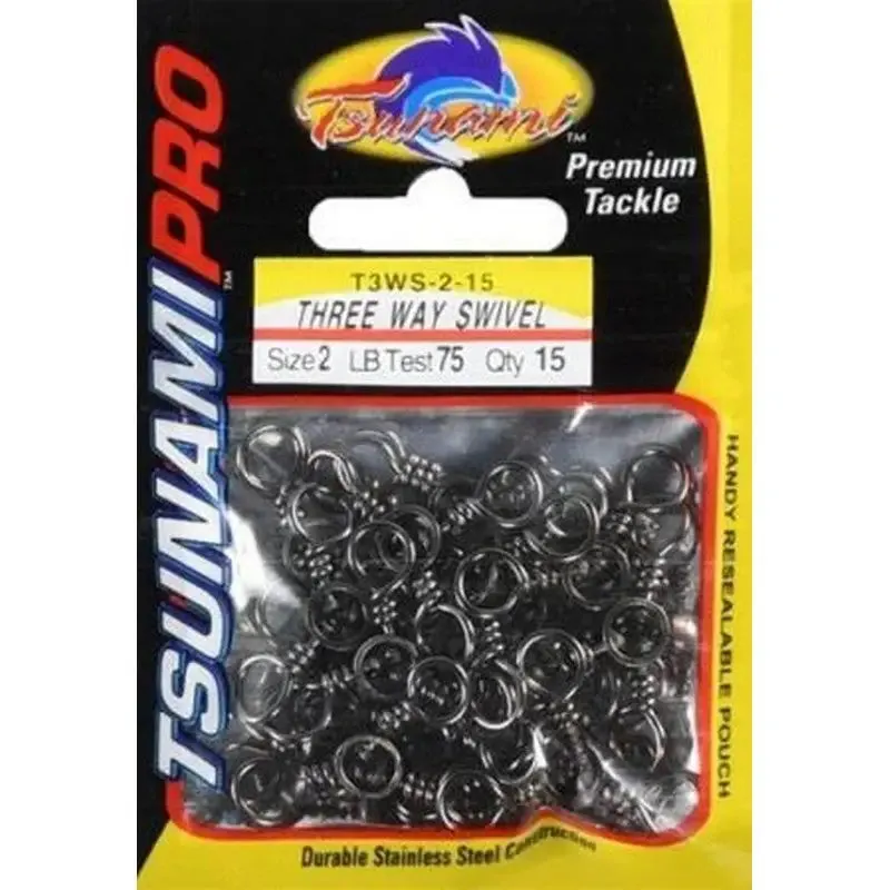 Dennett Black Crossline Swivel Barrel Nickle 25 Pack - Size 6