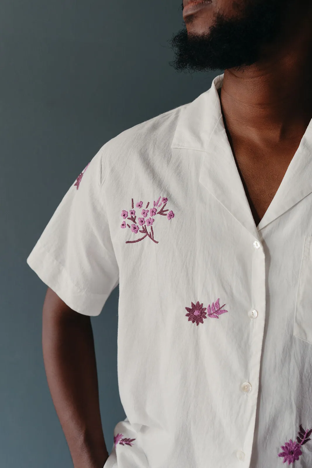 Embroidered Camp Shirt