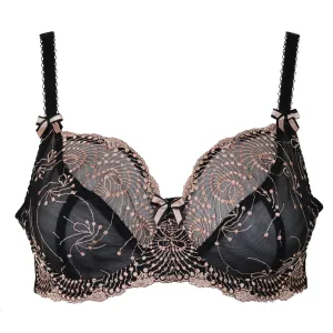 Fit Fully Yours Nicole Sheer Lace Bra, Black Rose Gold