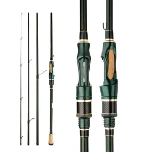 Portable Carbon Fishing Rod 1.8m/2.1m/2.4m | 4-5 Section Travel Spinning Rod