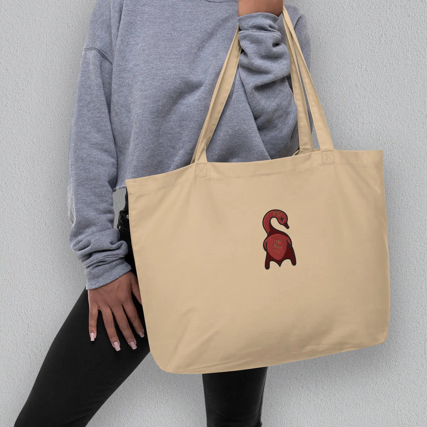 Roasted Duck Embroidered Large Tote