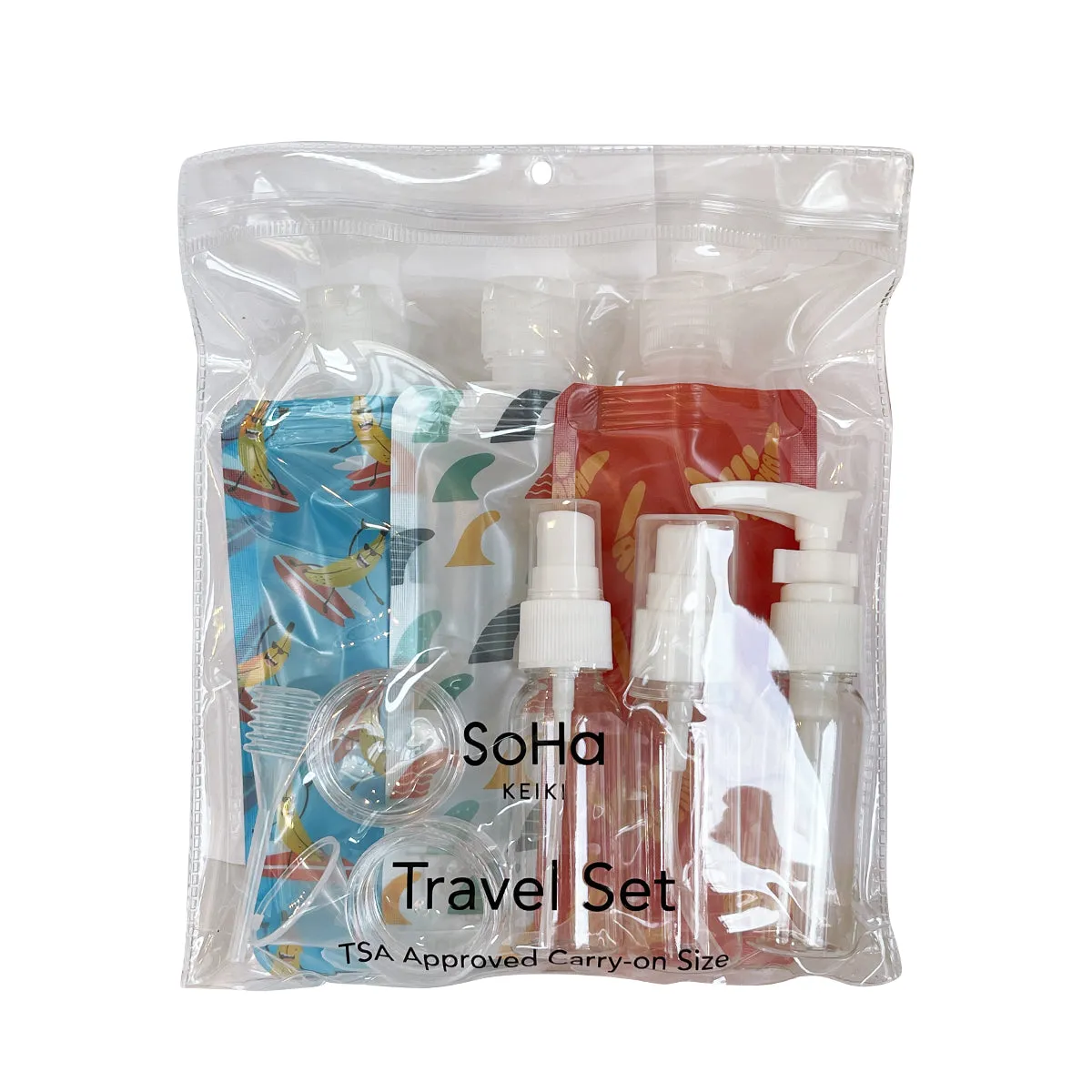 Waves, Sharks and Shakas Keiki Travel Pouch, Set of 11